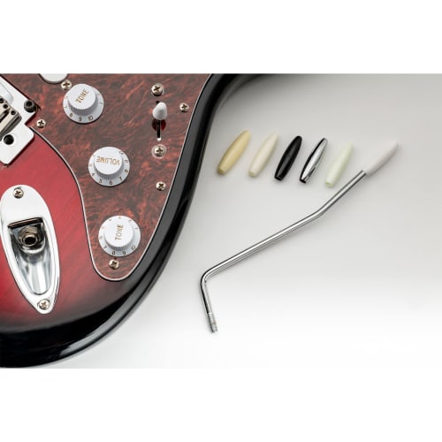 Musiclily Pro Inch-Tone Plastic Strat Tremolo Arm Caps for USA/Mexican Strat-Style Guitars, Aged White (Pack of 2)