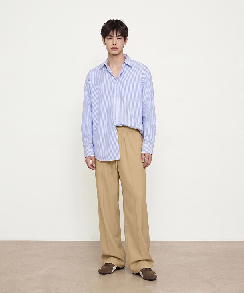 Seutaendeuobeo Linen Air Wide Pants [Beige] (B Type)