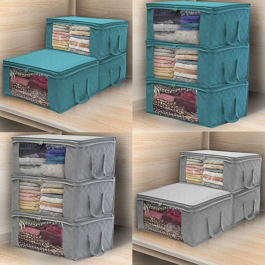 Portable Non-woven Space Saver Storage Bag Clothes Quilt Blanket Organizer Box Portable Non-woven Space Saver Storage Bag Clothes Quilt Blanket Organizer Box