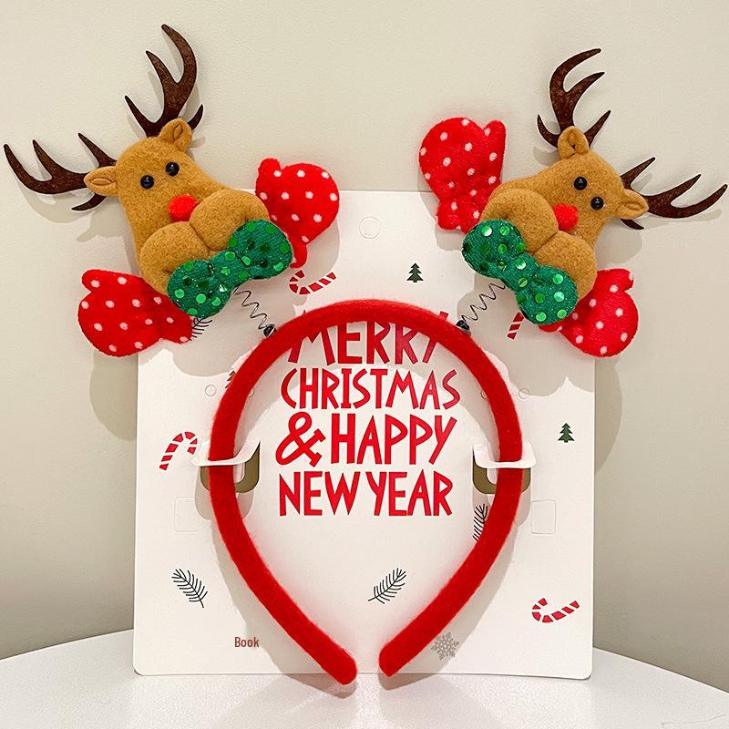 Mori Style Reindeer Antler Headband: Cute Christmas Hair Clip for Women & Kids