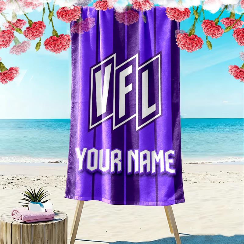 Individuelles Namens-Vfl Osnabrück-Print Strandtuch, Großes Weiches Schnelltrocknendes Handtuch für Strand Camping Schwimmen