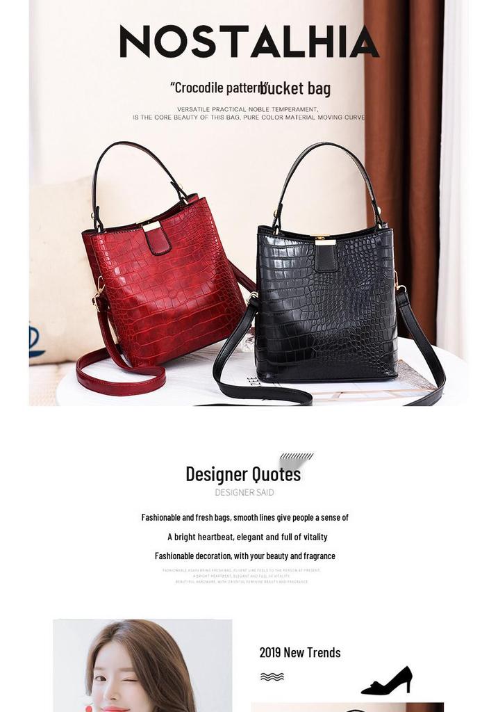 Women's 2025 Large Capacity Stone Pattern Bucket Bag – Stylish Handbag, Shoulder, and Crossbody Bag