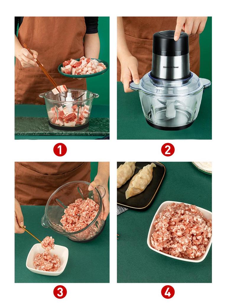 German Electric Meat Grinder & Food Processor - Multifunctional Household & Commercial Mincer