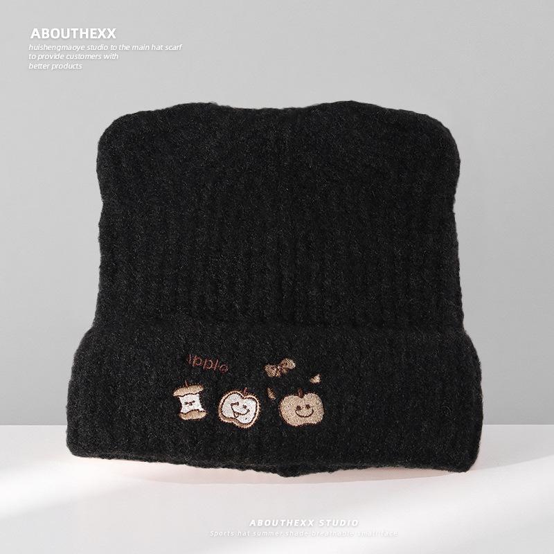 

New Autumn and Winter Cute Cat Ears Hat for Women Versatile Face Showing Small Knitted Hat Ear Protection Warm Woolen Hat Trendy M（56-58cm）