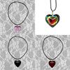 Heart Shaped Pendant Necklace For Girls Fashion Hip Hop Alloy Chain Jewelry Gift