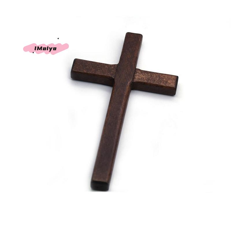 M-1PC Creative Christian Wooden Cross 4.7in/12cm Hanging Wall Large Long Crucifix Two Color for Home Decoration