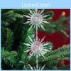 Elegant Transparent Christmas Hanging Ornaments For Tree Decoration Including Snowflake Ice Crystal Pieces