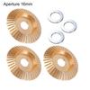 3Pcs Angle Grinder Polishing Pad, Wide Angle Grinder Compatible 4-4.5 Inch with Adapters, Curved Grooved Anti-Clog Teeth for Engraving Polishing