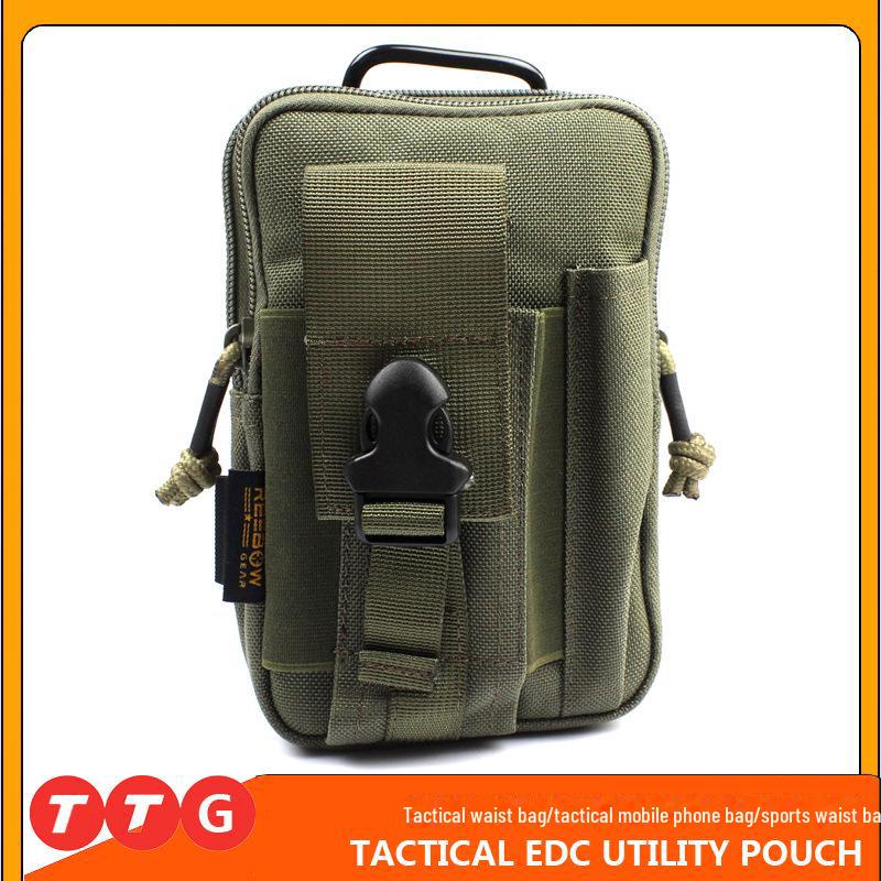

Водонепроникна 6-дюймова тактична поясна сумка EDC: Багатофункціональний вуличний гаманець для телефону та монет 12*6*17.5 cm