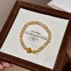 Women Citrine Lucky Bead Bracelet, Versatile Daily Wear