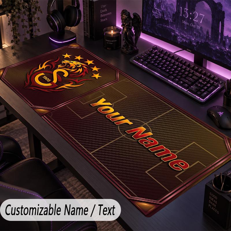 Custom Text Big Mousepad, Extended Desk Pad For Laptop Work GameGalatasaray FC