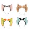Realistisches Katzenohr-Haarband mit Plüsch-Haarband, Farbverlauf-Design für Damen, Mädchen, Cosplays, Event-Themenpartys