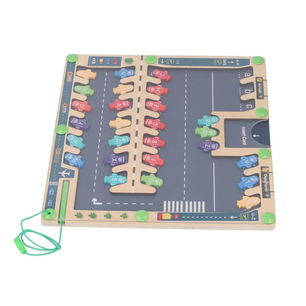 Alphabet Maze Board Puzzle Activity Toy Wooden Letters Puzzle Educational Learning Toy for Toddlers