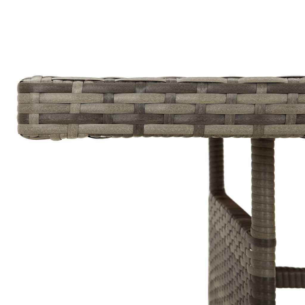 vidaXL Gartentisch Grau 160x70x72 Cm Poly Rattan & Massivholz Akazie