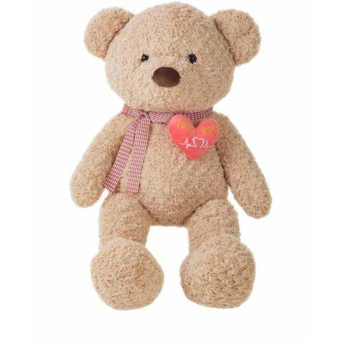 

Ours en peluche - Old Coeur - 55 cm - Marron ou Beige - Doudou doux et agréable коричневий