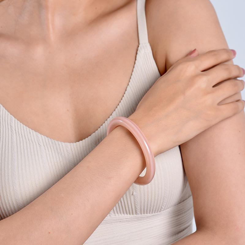 New Simple Smooth Round Vintage Acrylic Resin Cuff Big Bracelet Bangle For Women Open Wrist Bangles Accessories Bijoux Pulseras