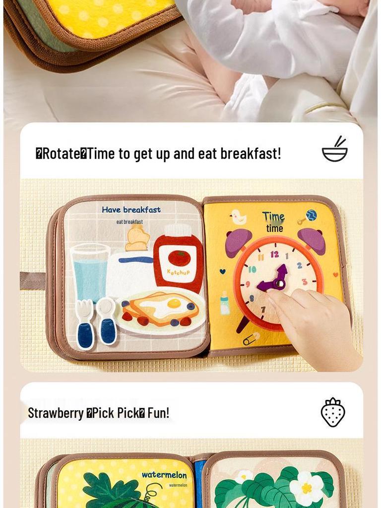 Baby Tear-Resistant Cloth Book: Early Learning & Quiet Activity Toy