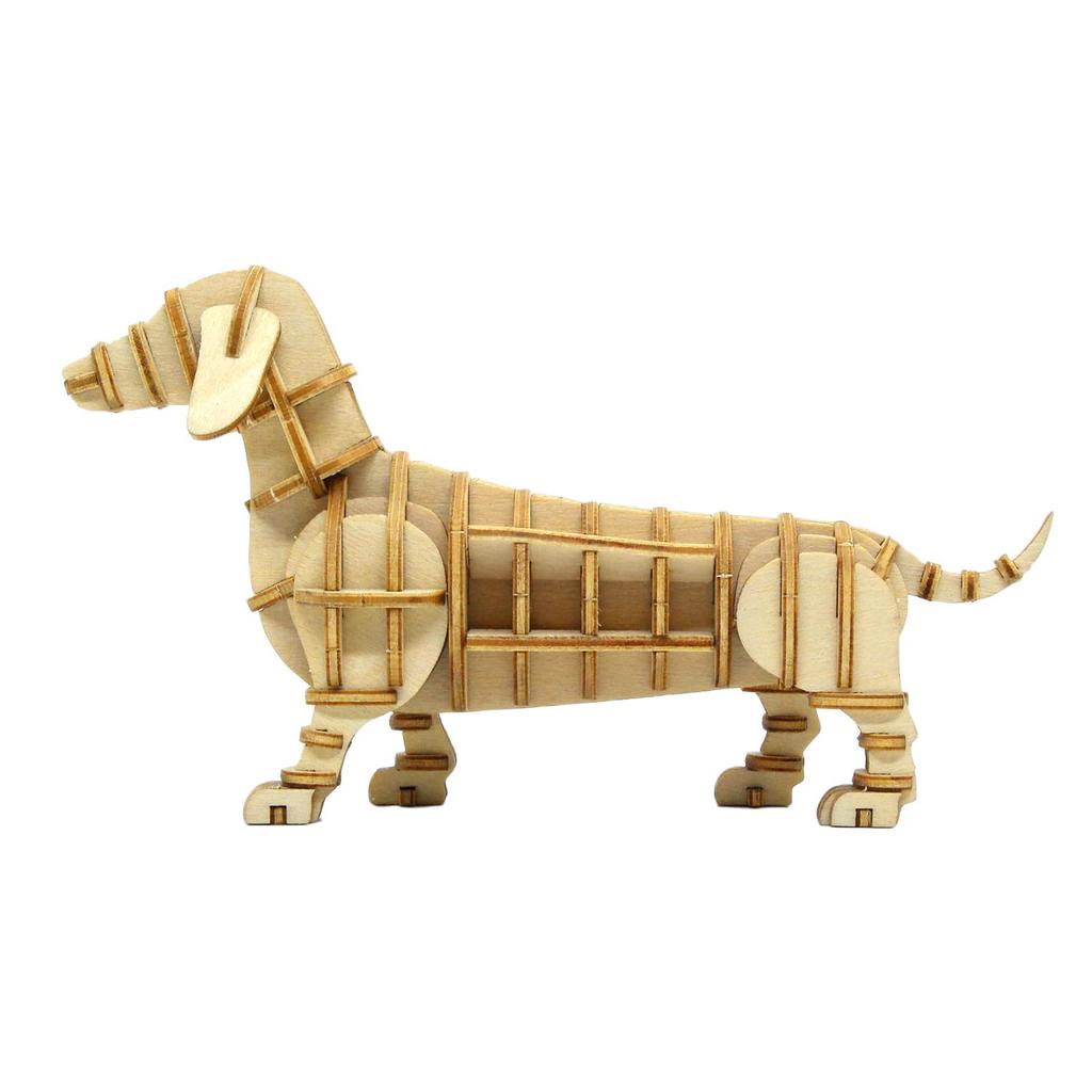 Dachshund A wooden 3D puzzle DIY craft kit that can be enjoyed by elementary school children to adults An educational toy for boys and girls A wooden
