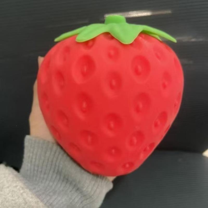 14cm Giant Realistic Strawberry Slow Rebound Squishy, Super Soft Squeeze Fidget Toy for Adult Stress Anxiety Relief  Gift
