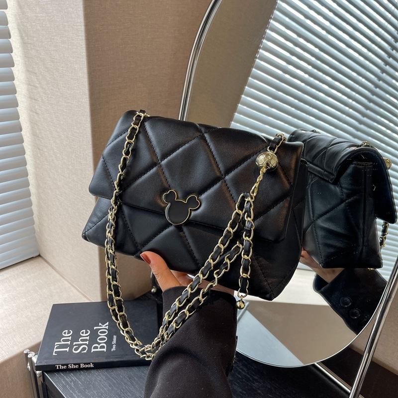 Rhombus Chain Bag Women's Summer New Trendy Fashion Versatile High-end Single Shoulder Crossbody Small Square Bag