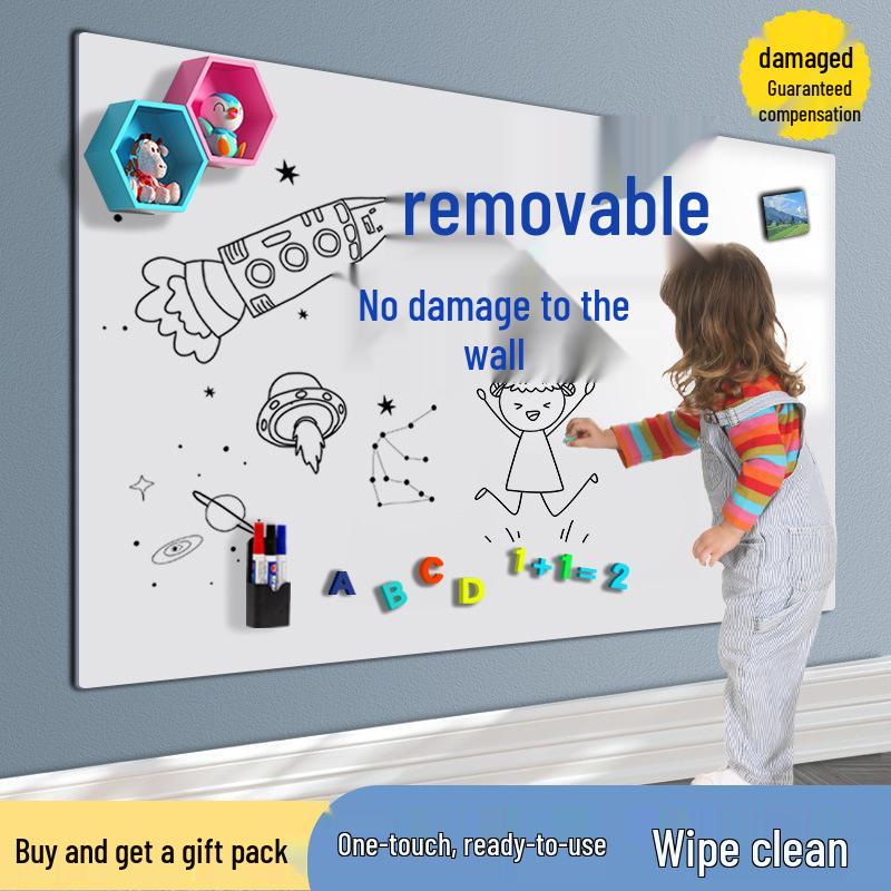 Removable Soft Whiteboard & Green Chalkboard Sticker for Home, Office, or Teaching