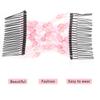 Women Girl Magic Easy Hair Beads Slide Stretchy Comb Clip Stretchable Hairpin Pink