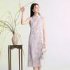 Sancai 2026 Summer New Chinese Style Sleeveless A-Line Dress