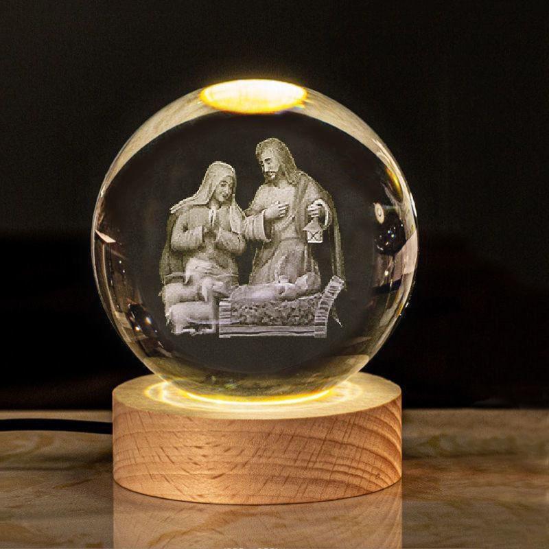 Creative luminous crystal cross for church activities, souvenirs, birthday gifts, office tabletop decorations