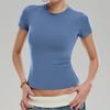 Top da Yoga Cai Jue da Donna, Vestibilità Slim, Manica Corta