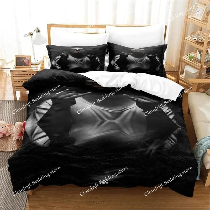 Nuova Copripiumino Stampa 3D P-Post M-Malone Stagione Unica Set Biancheria da Letto Piumone Morbido Copripiumino e Federe Singolo_Doppio_Queen