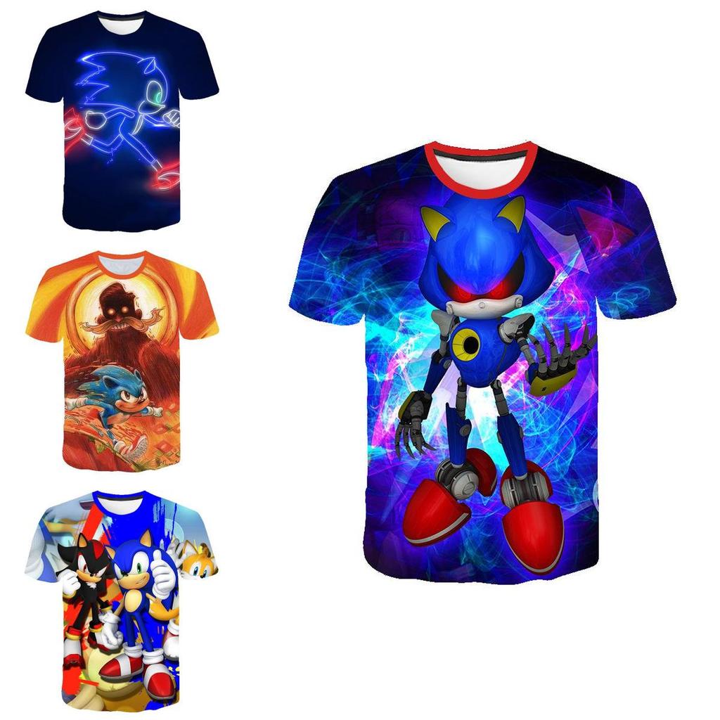 Stylish Sonic The Hedgehog Kids T-shirt With Colorful Cartoon Design For Boys And Girls