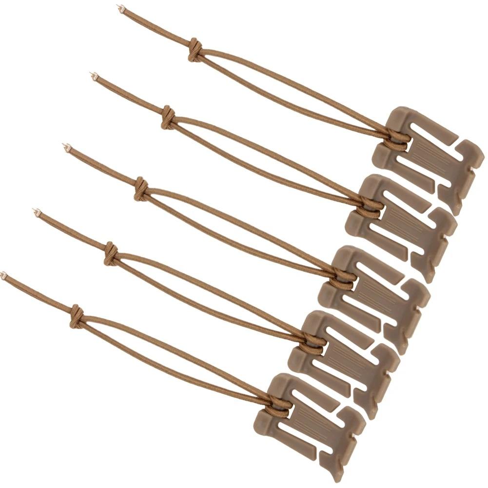 5pcs outdoors Tactical Triangular Buckle with Elastic Carabiner Clips Nylon Camping Bag Hanger Hook Clamp Rope Webbing Buckle
