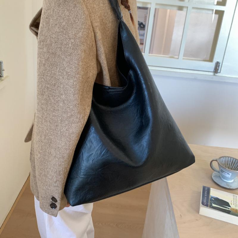 Retro Commuter Bag Women's Bag 2025 New Trendy Fashion Korean Tote Bag Versatile Casual Large-capacity Underarm Bag