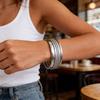 European and American New Corn NK Chain Personalized Bracelet Set Creative and Simple Multi-layer Stacked Geometric Bracelet 1-piece Set