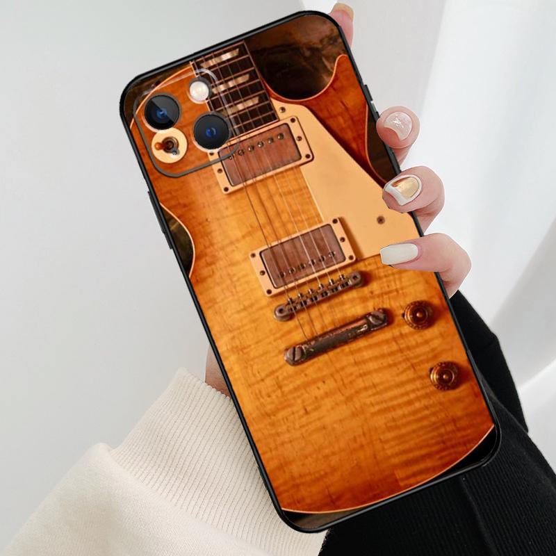 Klassische Holzgitarre Handyhülle Für iPhone 17 Pro Max 14 13 12 11 15 16 Pro Max mini 16 15 Plus 16e 17 Air Cover