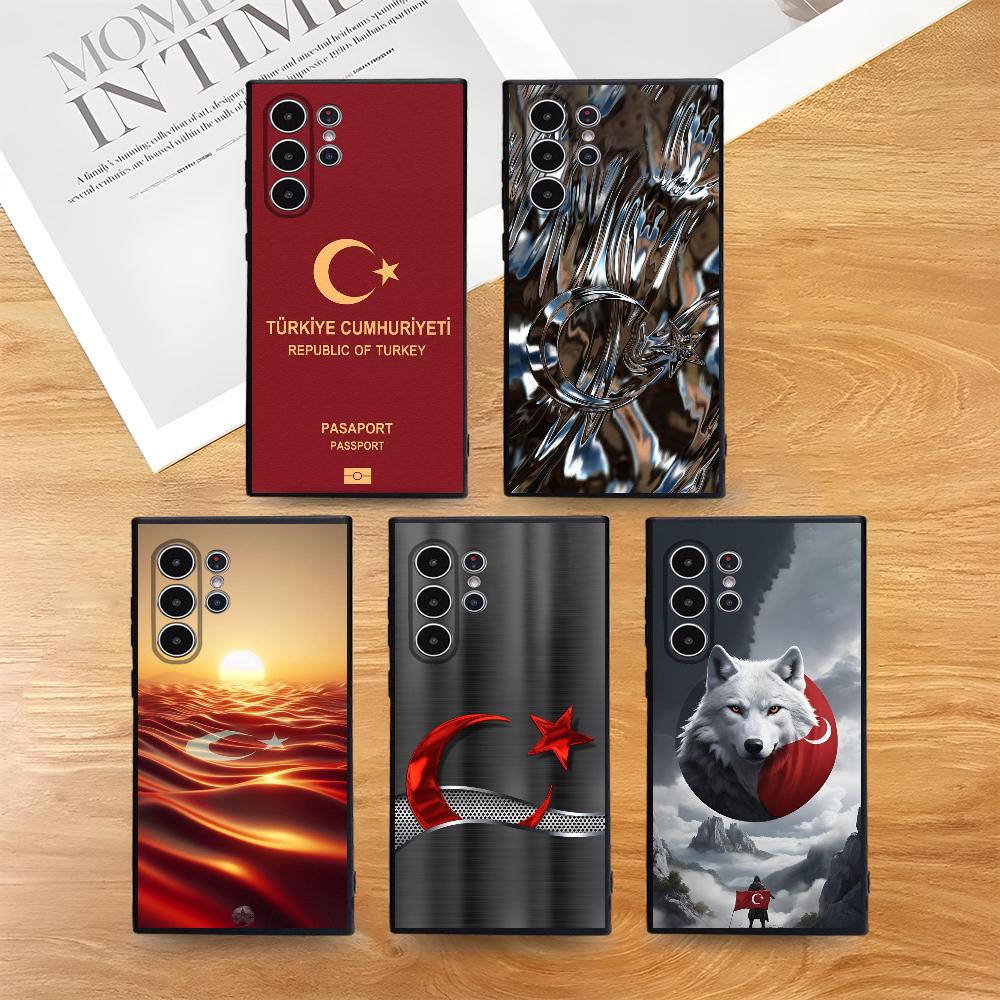 Türkei Flagge Reisepass Handyhülle Für Samsung S Serie S21 S22 S23 S24 S25 FE Plus Ultra TPU Weich Hautfreundliche Hülle