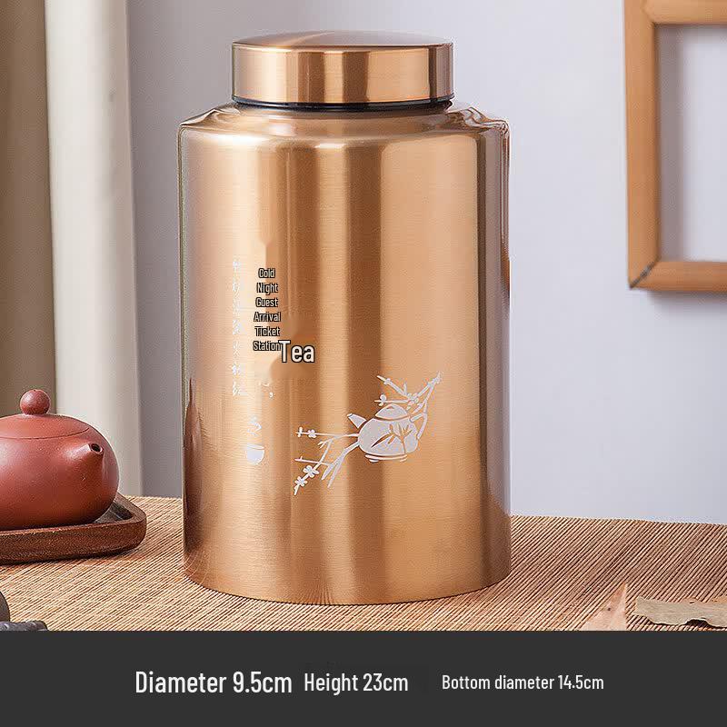 Premium Stainless Steel Tea Storage Canister