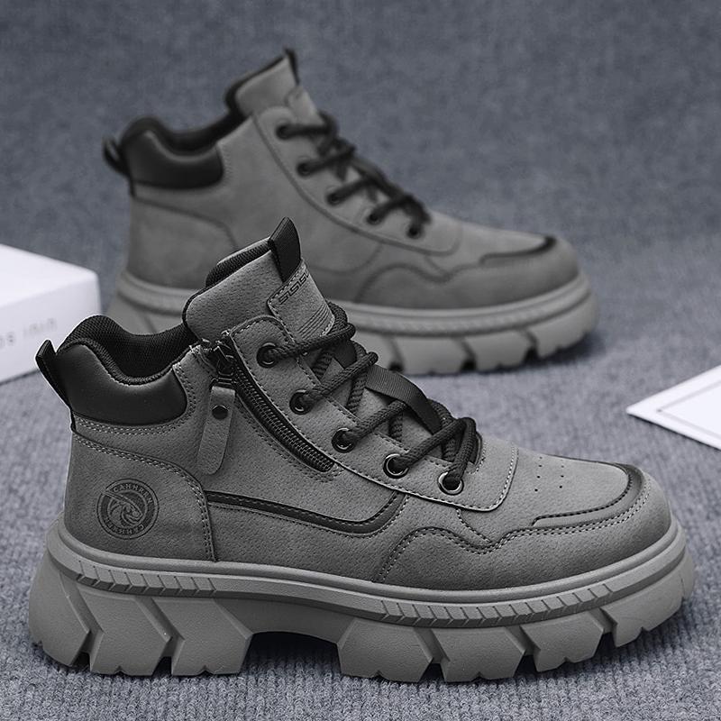 Nová móda Podzim a zima Pánské vysoké boty Martin Studenti Muži Chlapci Trendy Pracovní obuv Měkká podešev Ochrana práce Martin Tenisky