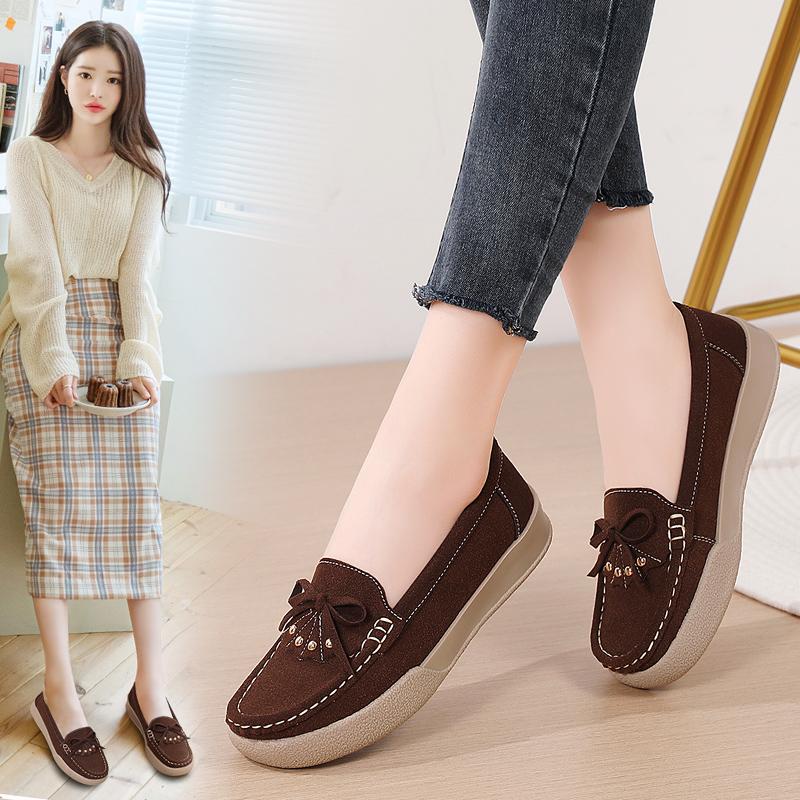 Femmes mocassins Penny mocassins décontracté blanc infirmière chaussures pois doux appartements noir conduite chaussures de marche pour les femmes