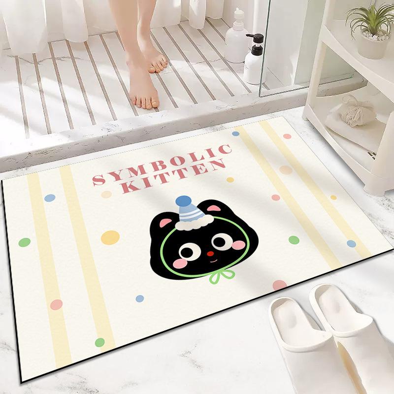 

Туалетный сладкий диатомовый грязевой бытовой впитывающий коврик для ног коврик для унитаза коврик для умывания водой впитывающий нескользящий коврик 40 * 60CM Diatom Mud