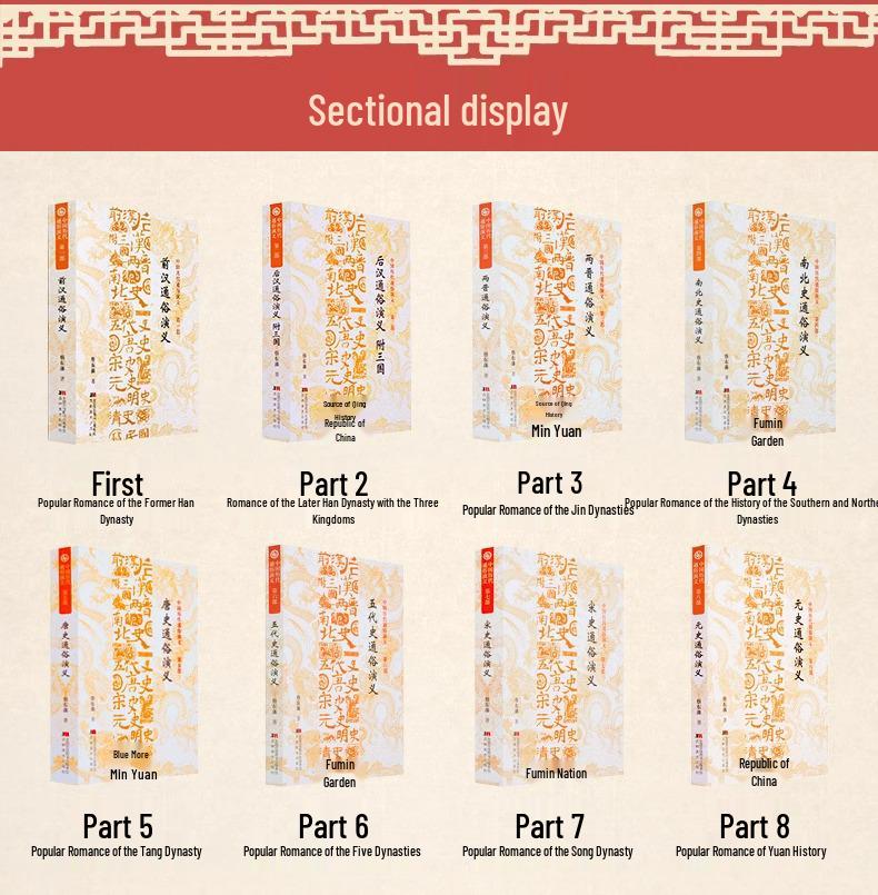 12-Volume Set: Romance of Chinese Dynasties—Han, Jin, Southern/Northern, Tang, Five Dynasties, Song, Yuan, Ming, Qing, Republic of China