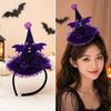 Lace Halloween Witch Hat Hair Hoop Flower Halloween Headband Cute Halloween Party Hair Band  Girl