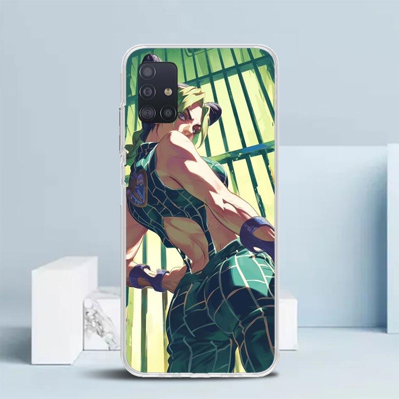 JoJo's Bizarre Adventure Jolyne Cujoh Soft Cover for Samsung Galaxy A12 A22 A32 A52 A72 A02S Phone Case Note 20 Ultra 10 S10 Plu