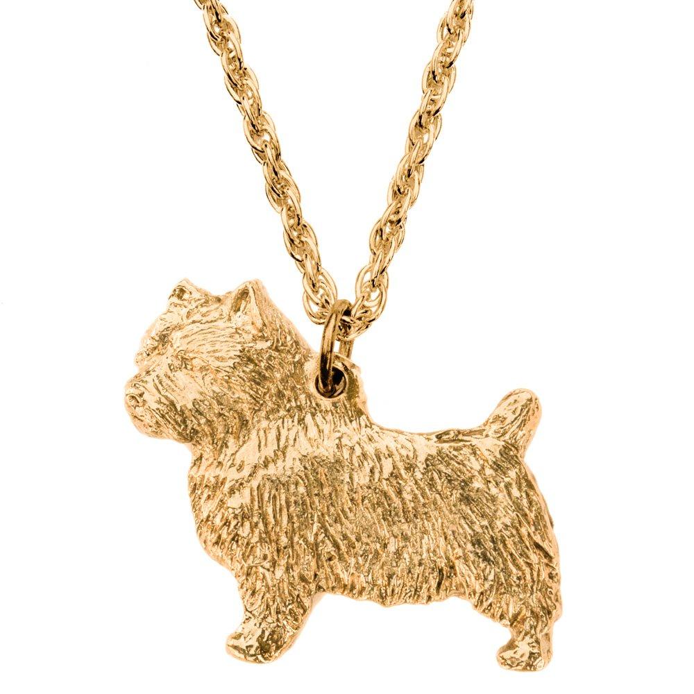 Norwich Terrier, British-made Art Dog Pendant Necklace Collection
