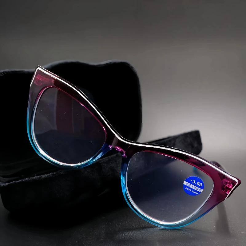 Fashion Photochromic Myopic Glasses Retro Cat Eye Classic Trend Glasses for Men and Women Minus Diopter Eyeglasses 0 To -4.0
