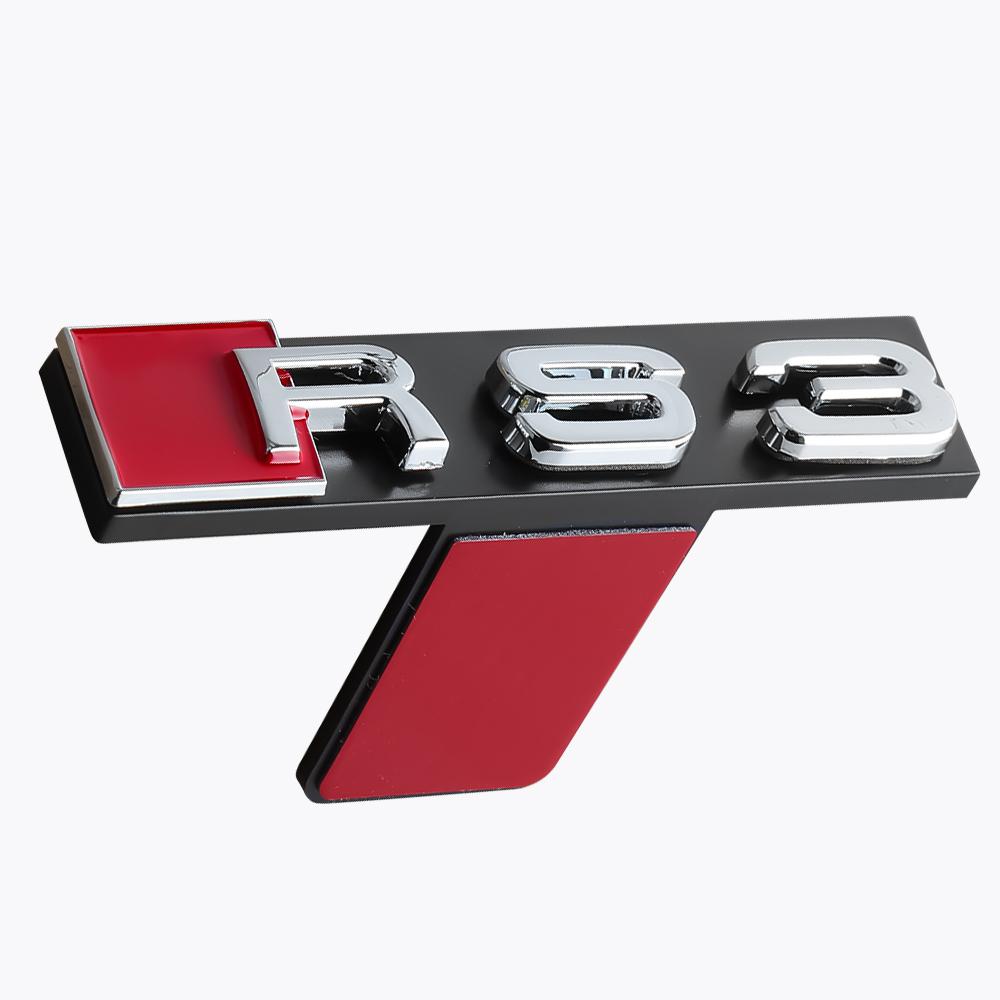 3D RS3 RS4 RS5 RS6 RS7 RS8 Badge Car Front Grille Emblem Auto Accessories For Audi Sline Quattro RS S TT A1 A2 A3 A4 A5 A6 A7 A8