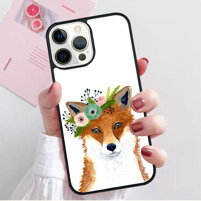 Fox clever vignette Phone Case Cover For iPhone 17 Air 15 16 14 13 12 Pro Max 11 Pro Max Plus Coque Shell