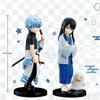 Action Figure Anime Gintama da 13CM - Sakata Gintoki & Katsura Kotarou Decorazione da Scrivania Collezionabile Giocattolo per Fan