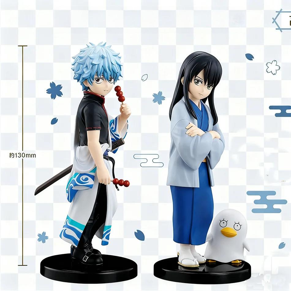13CM Gintama Anime Akční figurka - Sakata Gintoki & Katsura Kotarou Sběratelská dekorace na stůl Hračka pro fanoušky