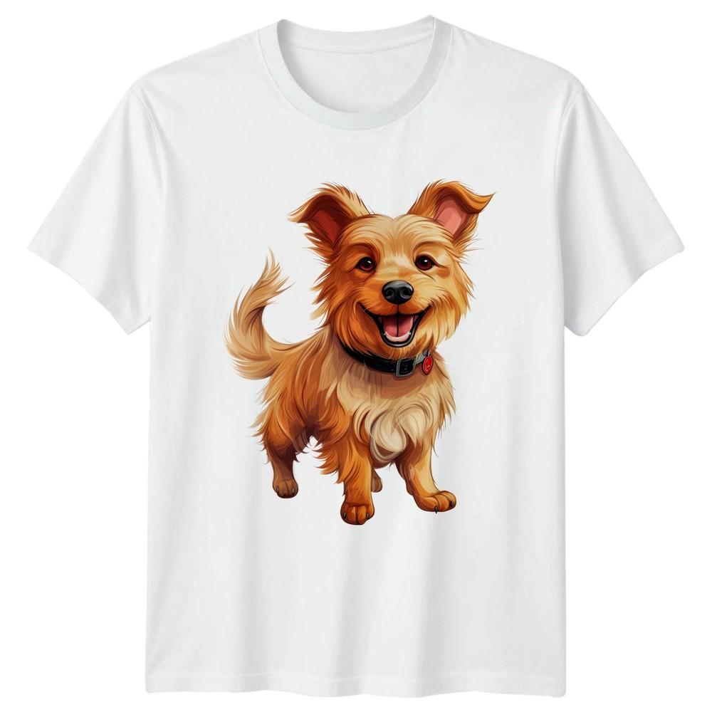 Happy Dog Smiling Canine Animals Pets Unisexs TShirt Unisexs Graphic Tee S